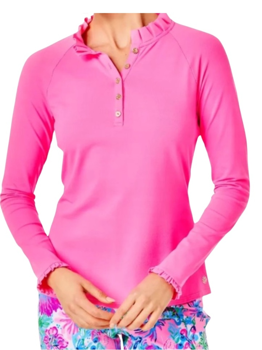 Lilly Pulitzer Luxletic Hutton Long Skeev Polo
